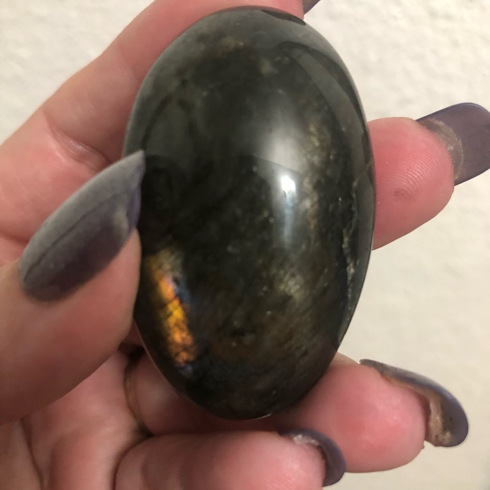 Black Labradorite Palm Stone - Approx: 2.25”
